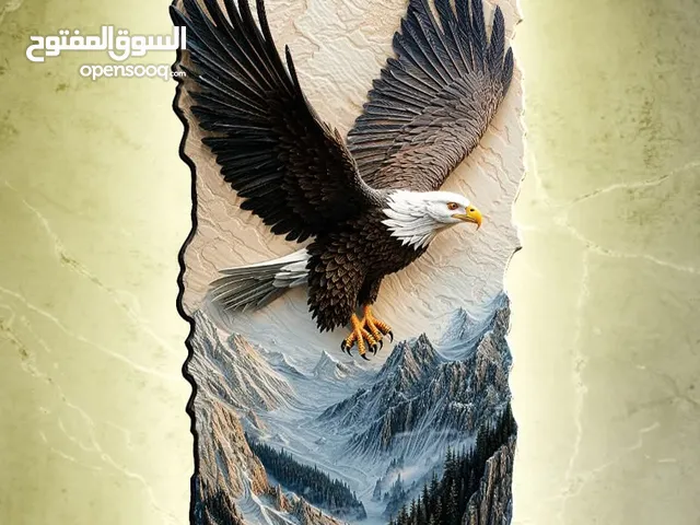 لوحات 3D مع إضاءة لي صحراوية.