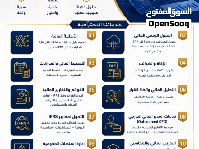 خدمات مالية متكاملة رفع الاقرارات الضريبية. والزكوية