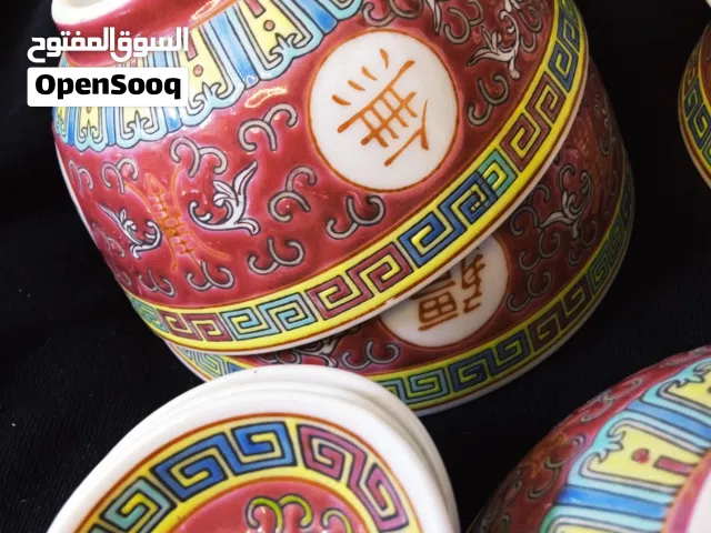 طقم شوربة "روزي" صيني أنتيك (وان شو وو جيان) – حالة نادرة لهواة الفخامة