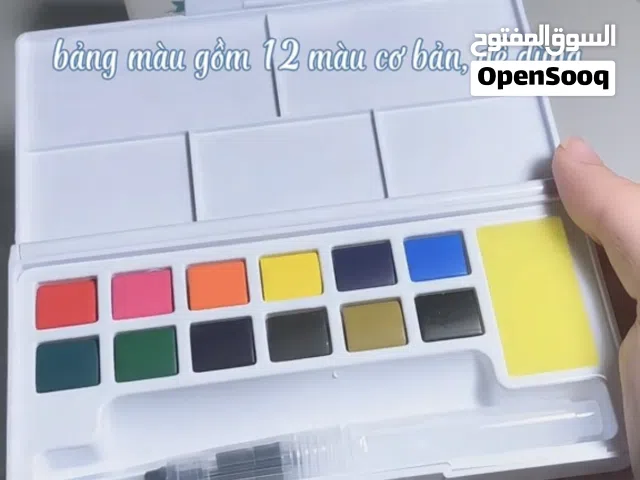 الوان مائية مع باليت 12 لون