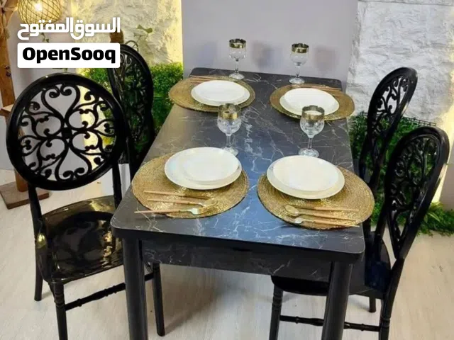 ميز طعام 4 كرسي قياس الميز 120 * 70 سم السعر 155 الف النقل مجاني داخل بغداد