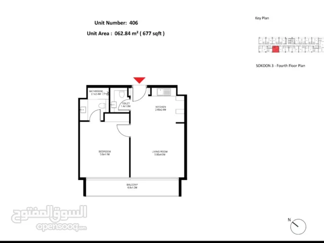 677 m2 1 Bedroom Apartments for Sale in Sharjah Al-Jada