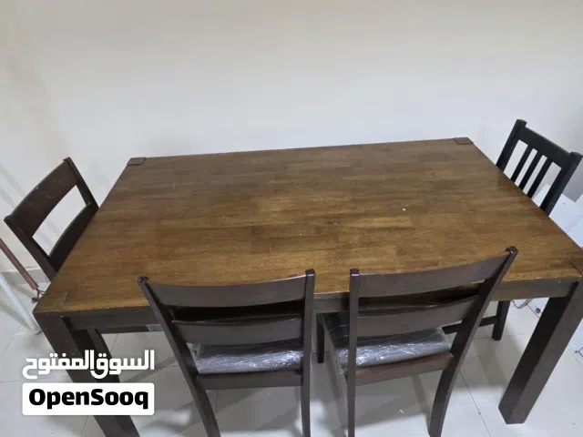 طولة طعام خشب زان قوى مع كراسي