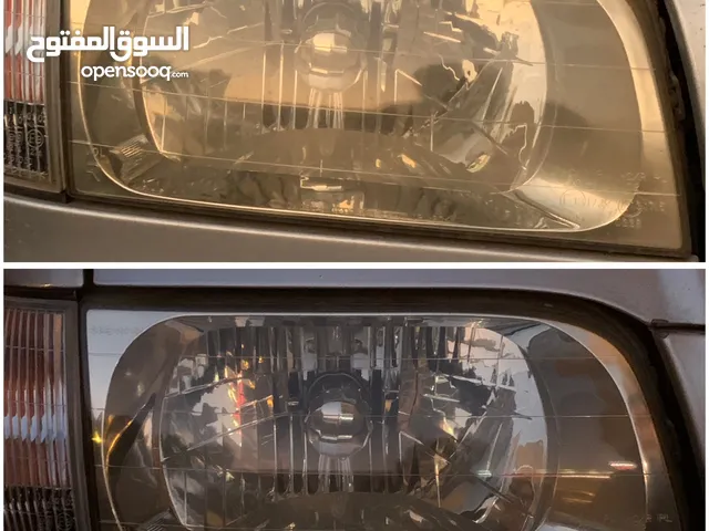 Polish yellow rusty foggy headlights