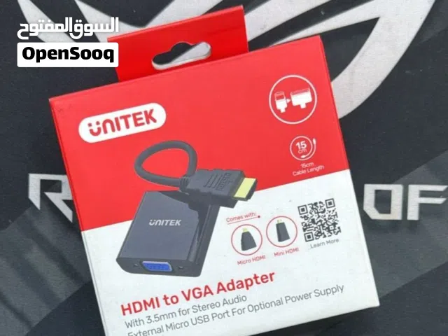 محول UNITEK Y-6355 من HDMI إلى VGA مع مخرَج صوت ADAPTER HDMI to VGA UNITEK Y-6355