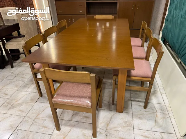 طاولة سفره 8 كراسي modern راقيه و مميزه جداً ( قابله للتصغير و التكبير ) مع ملحقات منفصله جانبيه