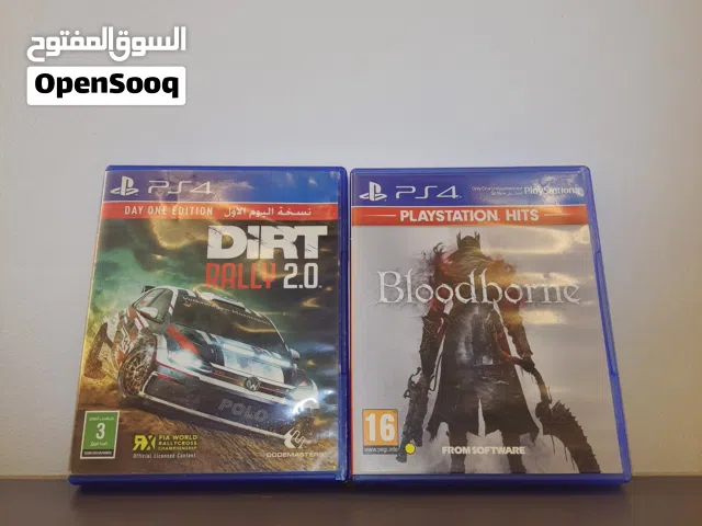 دسكات بلايستيشن فور مستعملات بلودبورن/لعبة سولز ديرت رالي/لعبة واقعية لتجربة القيادة في الطرق الوعرة