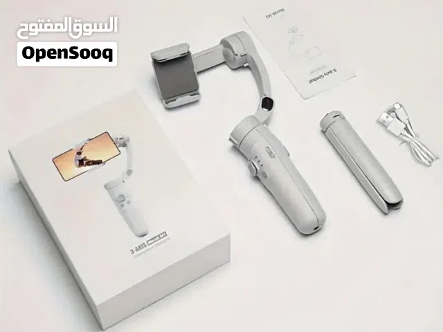 مثبت هاتف ذكي احترافي للموبايل بـ 3 محاور ، لونه ابيض ، جديد