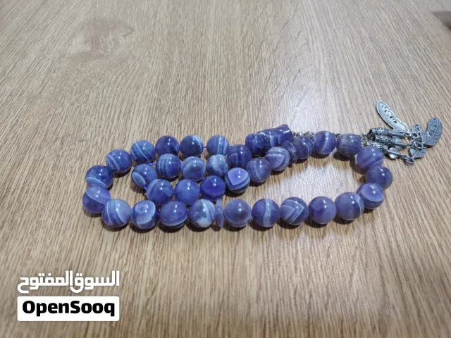 مسبحه من حجر الامتست الطبيعي