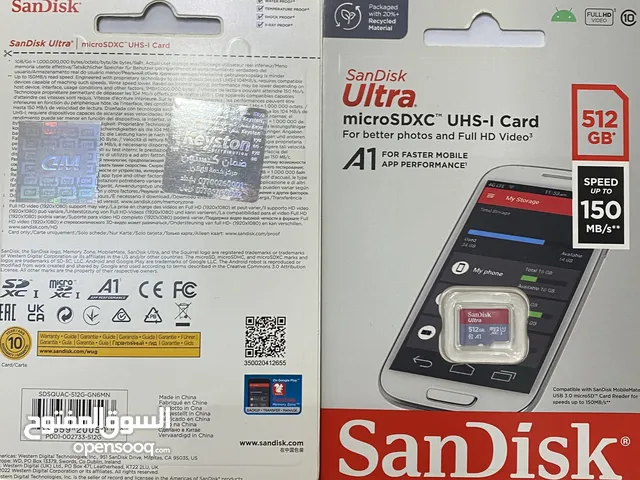 ذاكرة مايكرو اصلية Sandisk 512 GB
