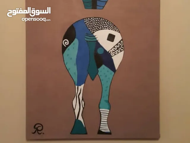 Hand painted ..lonely, lost Zebra..going nowhere.. Acrylic paints