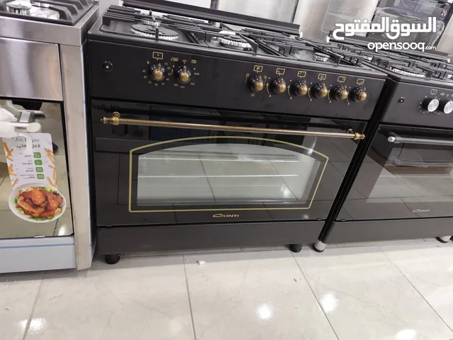 عرض نااار على فرن كونتي مفاتيح نحاس 90 سم اسود فل سيفتي كامل مع مراوح