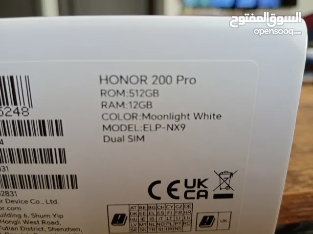 Honor 200 pro,5G،512 storage,12 ram