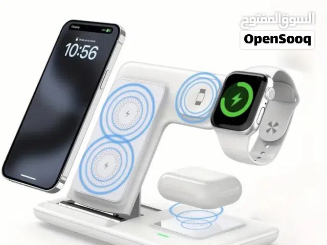 3in 1 Foldable Wireless Charger Stand Mobile Phone Holder Dock Wireless Fast Charging