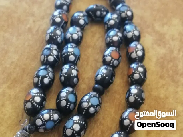 مسبحه يسر انتيك قديم مع شراب فضه زائد اربع خواتم