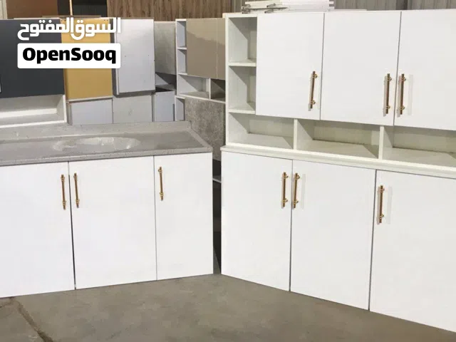 كاونتر خشب mdf قياس متر وعشرين سنك مرمر