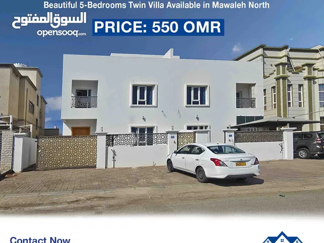 Beautiful 5-Bedroom Twin Villa in Mawaleh for Rent – OMR 550