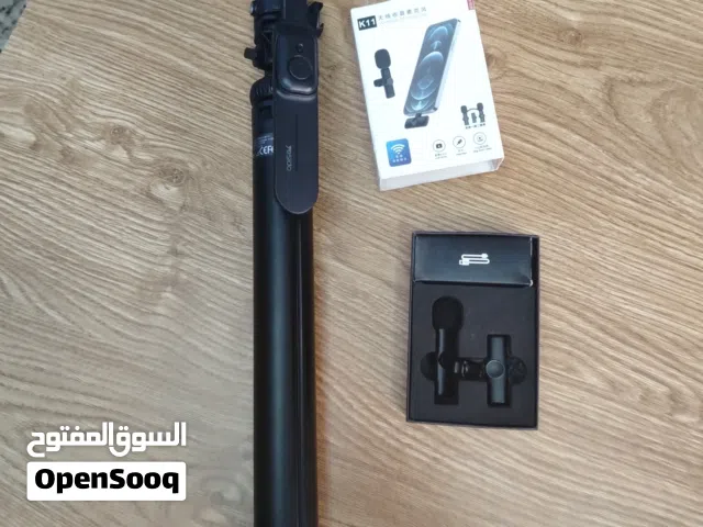 تربود مع ميكروفون مع ريموت كنترول دوران يدوي 360درجه يركب كامير
