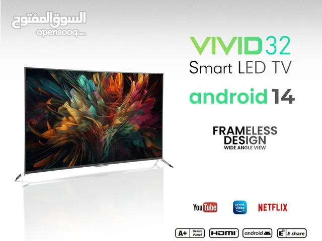 Blueberry Vivid 32” Smart LED TV 4K UHD Android 14 Frameless Bluetooth Mall of Muscat