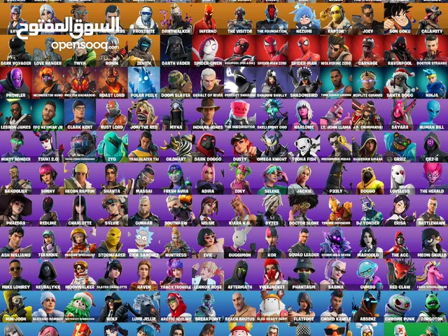 حساب فورت نايت اساسي فوق 180 سكن سيزون 3 فل مع طور الزومبي القديم و اكس النجمة يربط كلشي