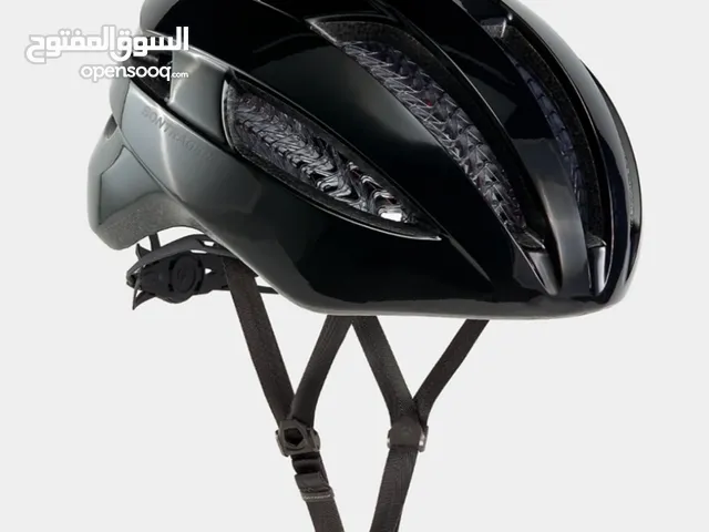 A bicycle helmet for sale in very good quality with an offer price of 5BD only color brown and white