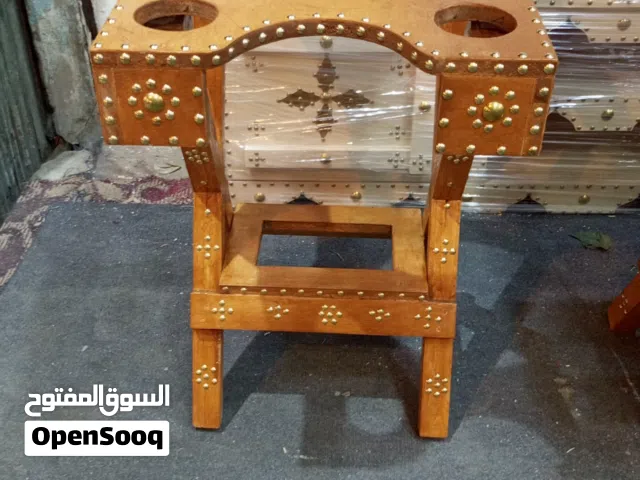 Traditional Wooden Holder with Brass Accents  Home Décor Stand