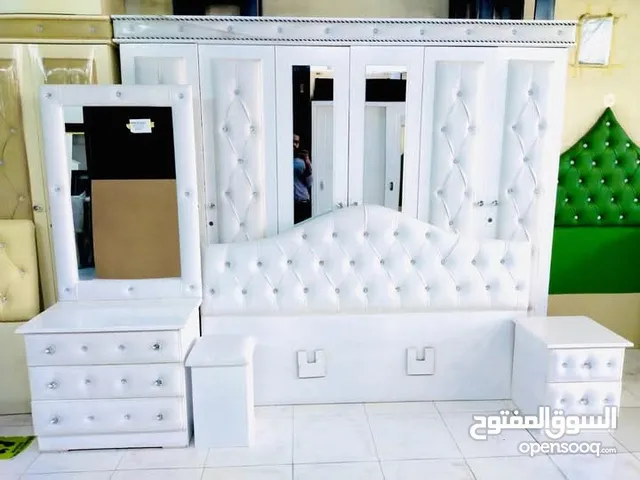Brand New Wooden Local Made Bedroom set.Bed Mattress side box dressing table wardrobe etc.