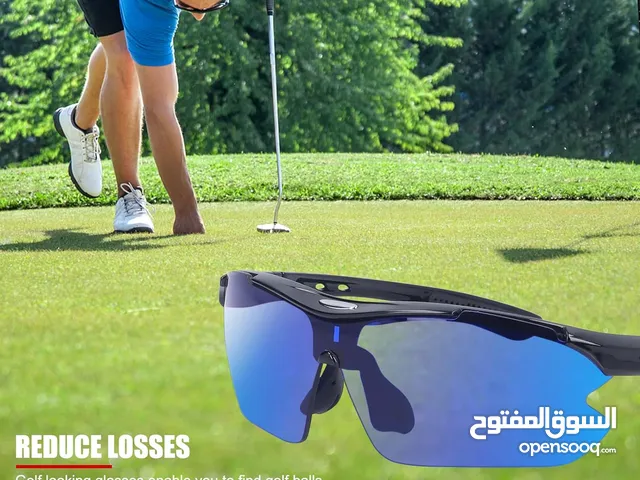 نظارات ذات العدسات الزرقاء لمكتشف كرات الجولف، مع حماية من الأشعة فوق البنفسجية، للاعبي الجو
