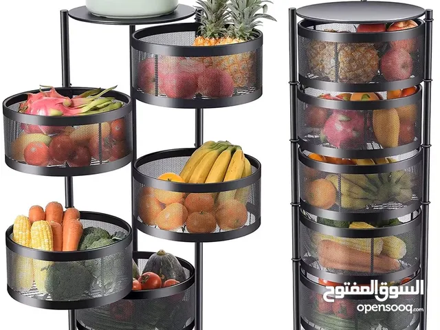 منظم تخزين للمطبخ رفوف دائرية -Layer Kitchen Storage organizer