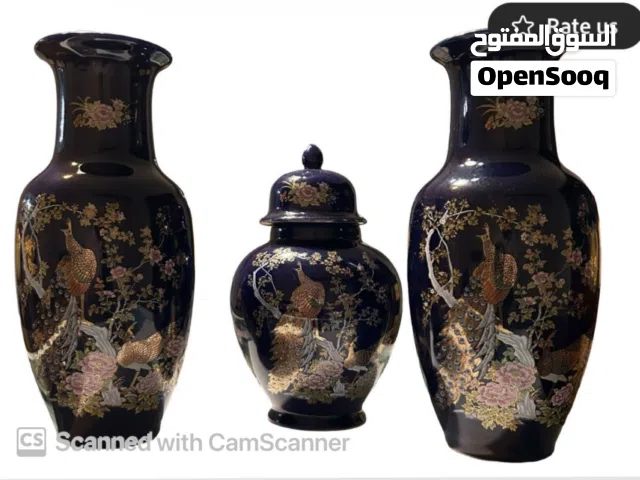 طاقم فازات مكون من ثلاث قطع صناعه ياباني