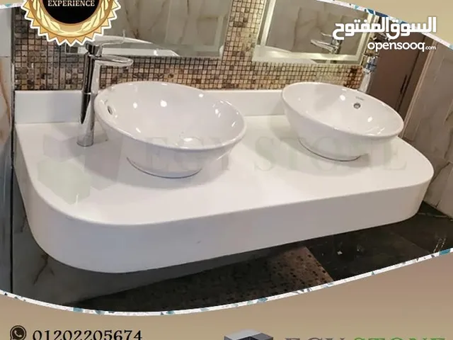 احواض من الكوريان بسمك 12 ملي بكافه الالوان و المقاسات المطلوبة مع ايجي ستون