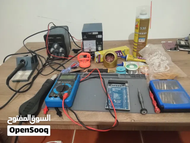 معدات صيانة موبايلات كاملة افوميتر باور سبلاي كاوية وهوت اير وغيرها