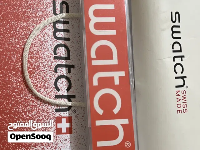 علبة ساعة swatch أصلية مع جميع أوراقها
