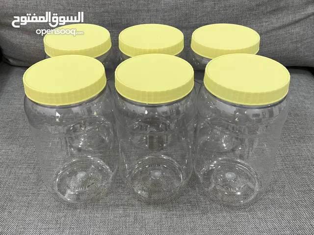 6 Plastic Jars 1 KG Capacity