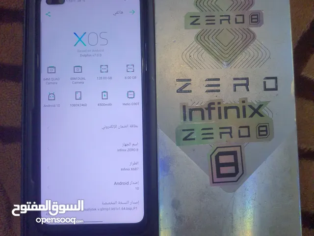 انفنكس زيرو 8 128 قيقه 8 رام باقي المواصفات بالوصف  التواصل على السوق المفتوح او واتساب