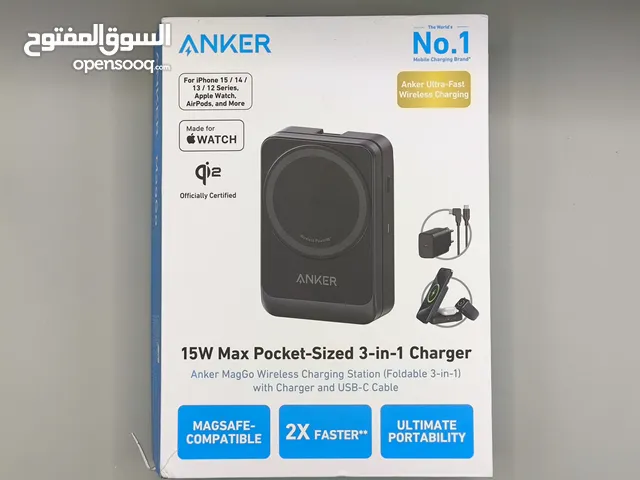 شاحن Anker MagGo الثلاثي 3-in-1  بنص السعر 300 بدل 700
