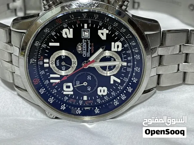 ساعه اورينت ستوب ووج كرونوغراف مستبدله بطاريه فقط تعمل بحاله ممتازه
