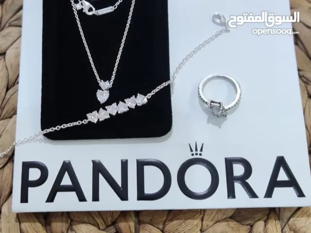 Pandora orginal jewellery set made of silver 925 ,4 pieces (necklace +earrings +bracelet +ring ) new