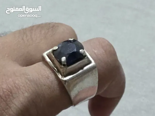 Silver Ring with blue sapphire stone