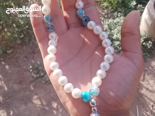 سبحه هاند ميد من احجار تشبه اللؤلؤه 33 حبه عاليه الجوده