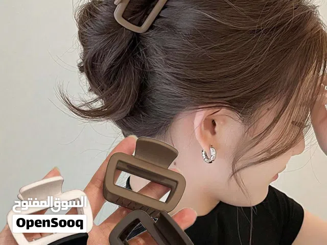 4 قطع مشبك شعر مربع بلاستيك خفيف أنيق ستايل مينيمال راقي متعدد الاستخدامات إكسسوار شعر نسائي