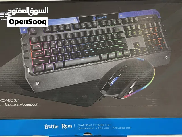 كيبورد ألعاب SADES Battle Ram مع ماوس وماوس باد - جديد بالكرتون