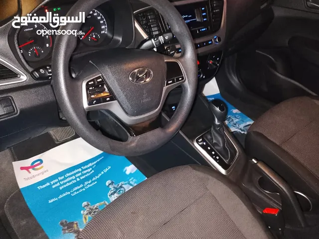 Hyundai Accent model 2022 black sedan economy car