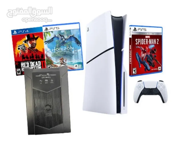 باندل جهاز بلاي ستيشن 5 سلم 1 تيرابايت - نسخة اوروبي ضمان سوفتوير مع 3 العاب + يو بي اس Bundle PlayS
