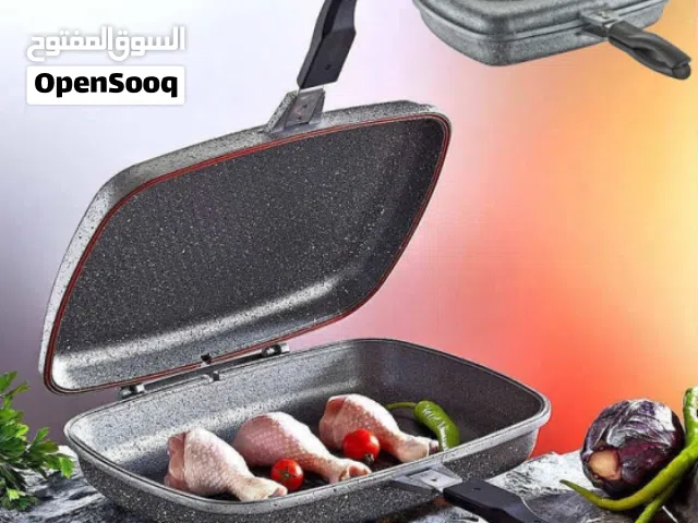 جريل جرانيت صناعه ايطالي دبل مقلاه شوي و الطبخ على الغاز قريل قرل اصلي