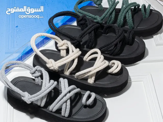 صندل ZARA رجالي تريند صيف 2025 نعل ايفا خفيف ومرن ومريح للأنشطة اليومية أحبال قطنية مناسبة