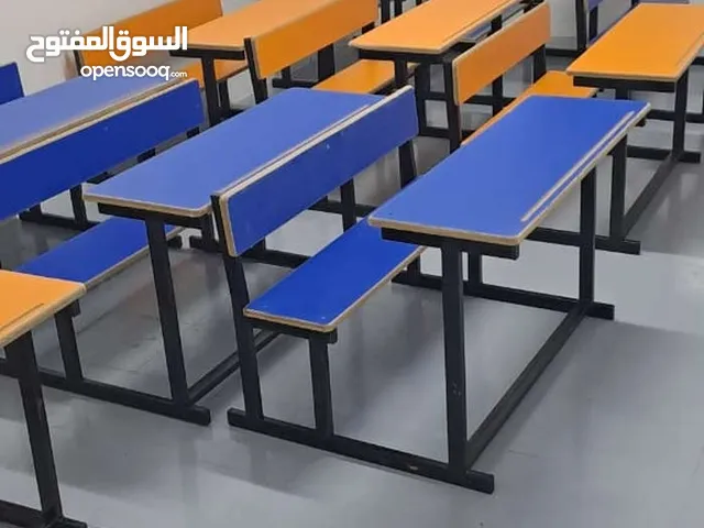 مقاعد مدرسيه مزدوجة مع مفرد حديد ثقيل وخشب ماليزي جميع الأوان