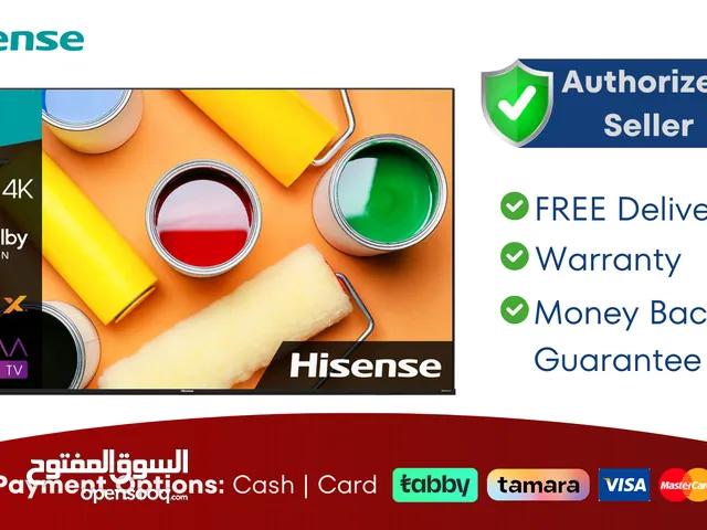 Hisense 75 inch Smart TV - 4K - New - Warranty - Free Delivery