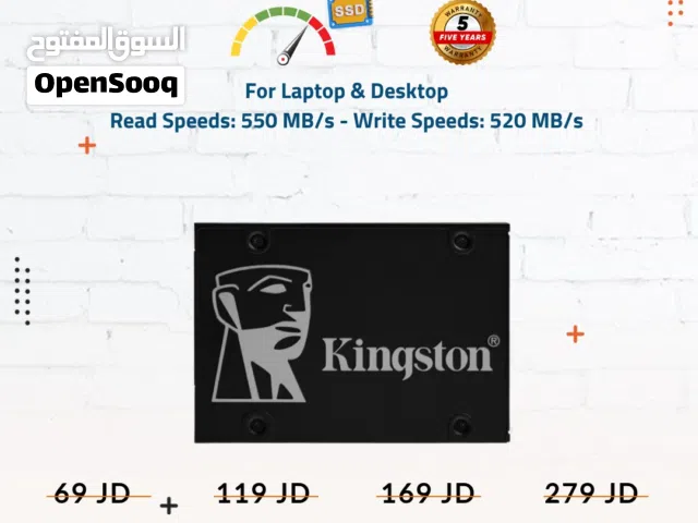 قرص صلب داخلي عالي الأداء هارديسك SSD داخلي - Kingston SKC600-X15 SATA Internal SSD.