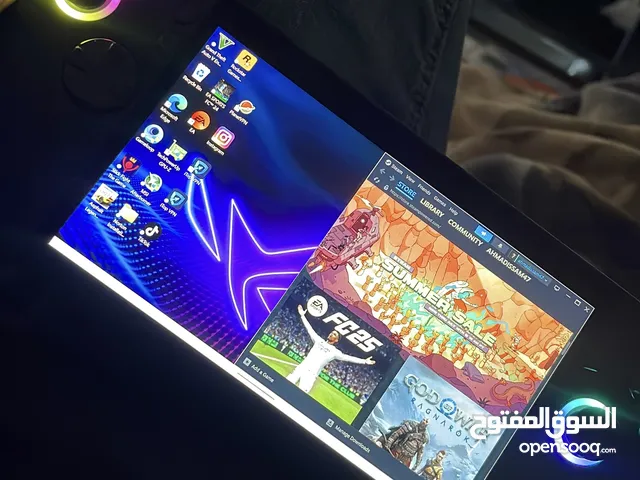جهاز ASUS ROG Ally X  أقوى نسخة  +هدية يد ps4 معاه ولا شخط افحص والعب وشوف الي شرا يتواصل ما بنختلف